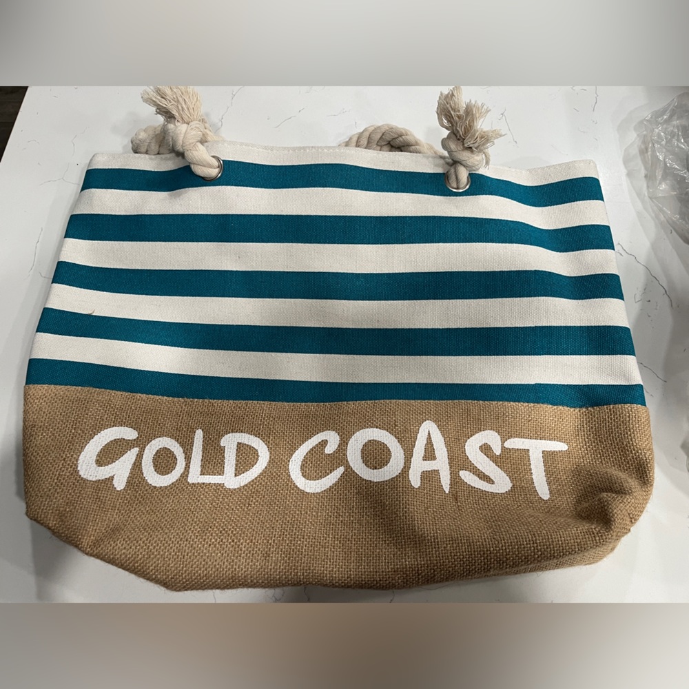 Striped Beach Tote Bag
